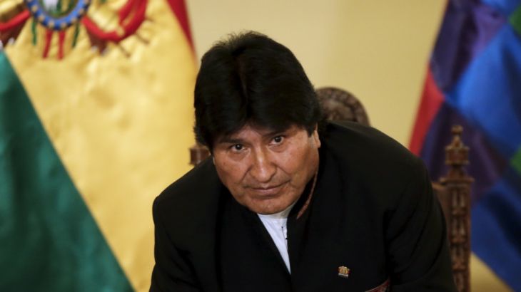 Bolivia''s President Morales leaves a news conference at the presidential palace in La Paz