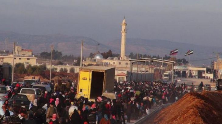 Syrians fleeing Aleppo