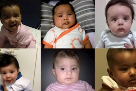An undated combination, handout picture shows some of the babies born in Australia to asylum seeker mothers who face deportation to one of Australia''s controversial offshore asylum seeker detention ce