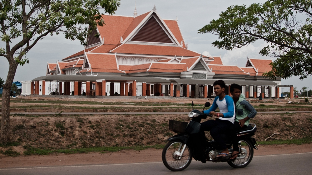 An outside view of the North Korean-built Angkor Panorama Museum from June 2015, before its official opening in December [Sebastian Strangio/Al Jazeera]