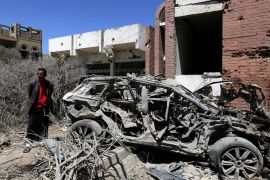 Saudi-led airstrike hit a neighborhood in Sana''a