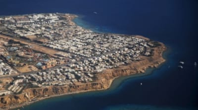 An aerial view of part of the Red Sea coast, with hotels and resorts in Sharm el-Sheikh, Egypt [REUTERS]
