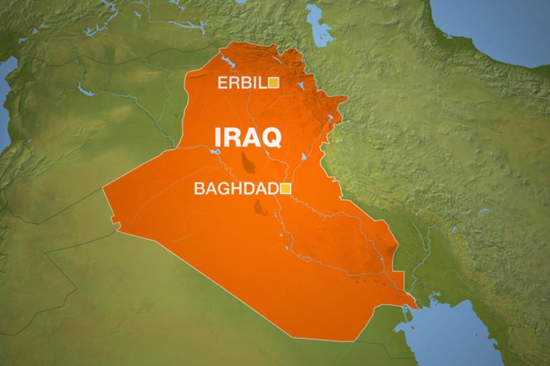 Erbil & Baghdad Map