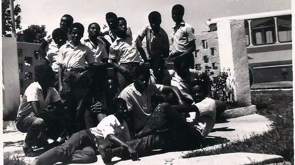 Adriano Mixinge and fellow Angolan students on the Isle of Youth, Cuba, 1979 [Courtesy of Adriano Mixinge]