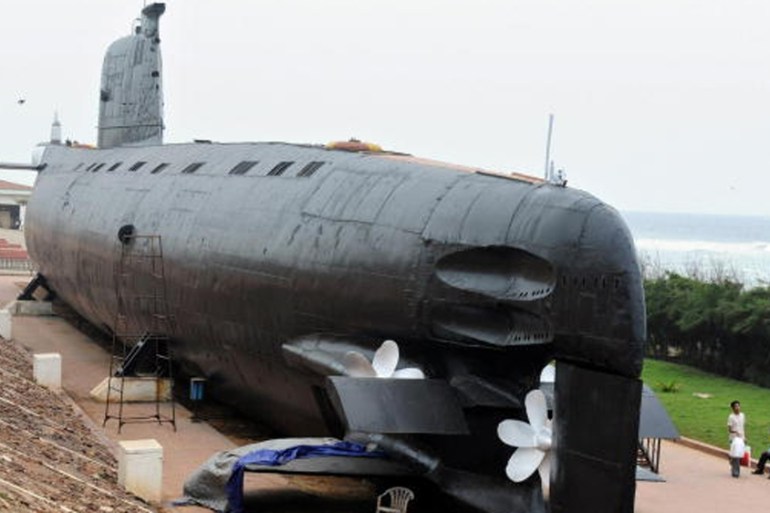 The INS Kursura, on display as a part of the INS Kurusura Submarine Museum, iin Visakhapatnam, near Hyderabad [AFP]