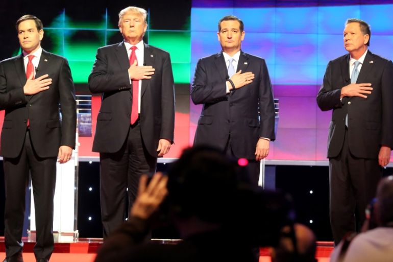 John Kasich, Ted Cruz, Marco Rubio, Donald Trump