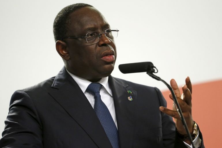 Senegal''s President Macky Sall addresses a joint news conference with European Council President Donald Tusk and Malta''s Prime Minister Joseph Muscat at the end of the Valletta Summit on Migration