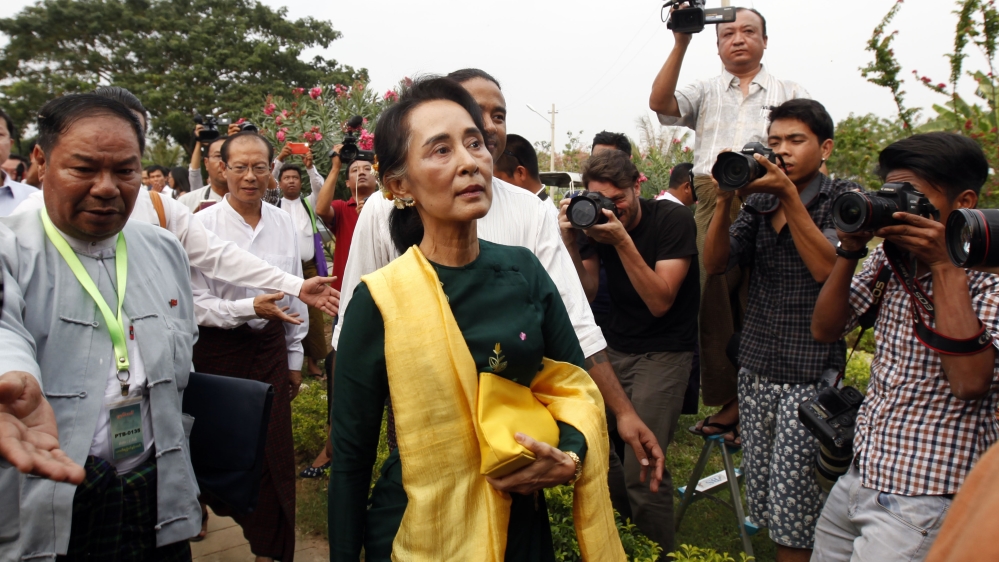 Aung San Suu Kyi led the NLD to a landslide victory in the November 8 general elections [AP]