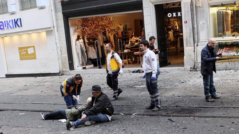 The latest suicide blast in Istanbul killed five people and wounded more than 30 others [EPA]