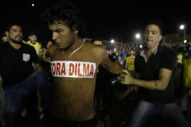 Protestors demand the resignation of President Rousseff