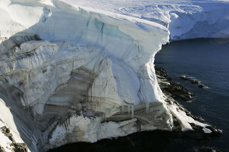 Antarctica melting shot