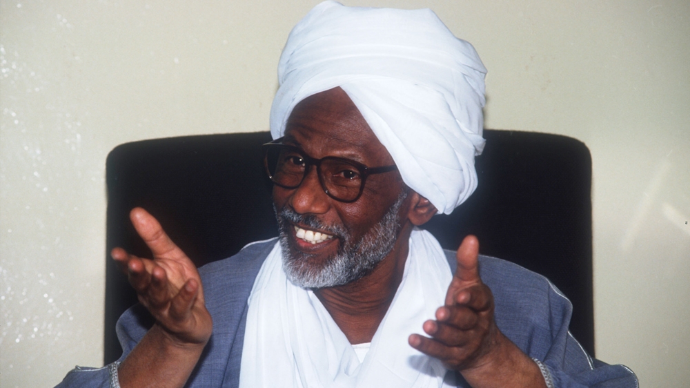 Sudanese opposition leader Hassan al-Turabi played many roles in Sudanese political circles [Getty]