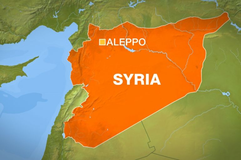 Aleppo map, Syria