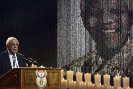 Ahmed Kathrada, close friend of former South African President Nelson Mandela, speaks during Mandela''s funeral ceremony in Qunu