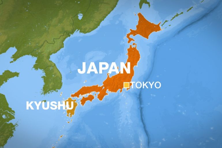 tokyo kyushu japan map