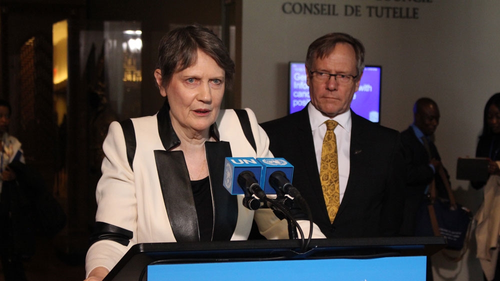 Helen Clark, former New Zealand prime minister, is one of the nine candidates vying to become the next UN chief [Stephanie Ott/Al Jazeera] 
