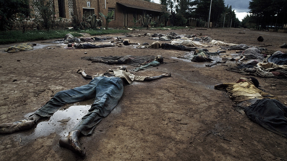 The corpses of Tutsis massacred at the church in Rukara [Jack Picone/Al Jazeera]
