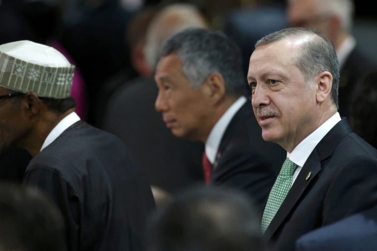Buhari, Lee and Erdogan attend the first plenary session of the Nuclear Security Summit in Washington