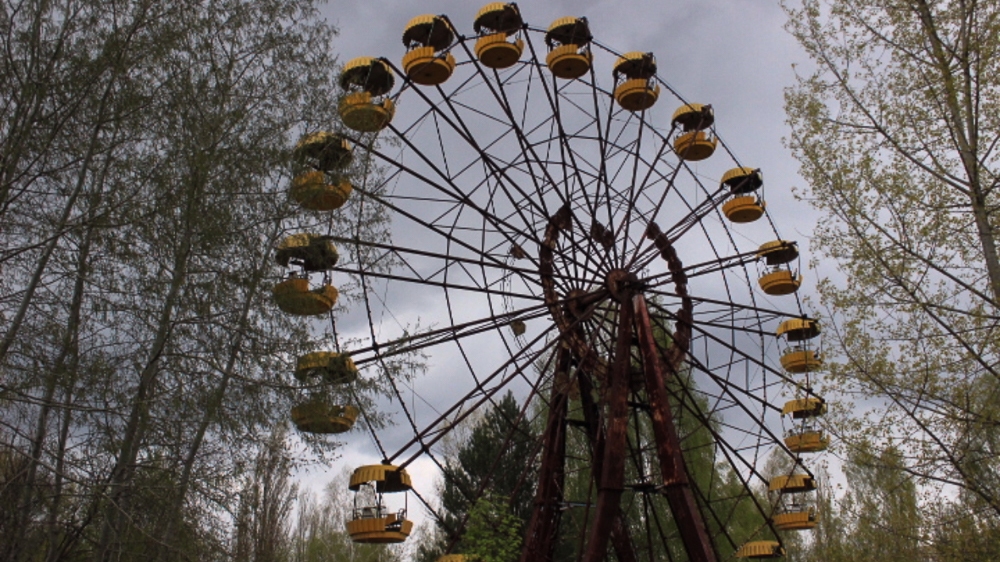 A ferris wheel in Pripyat, Ukraine [Christian Borys/Al Jazeera]