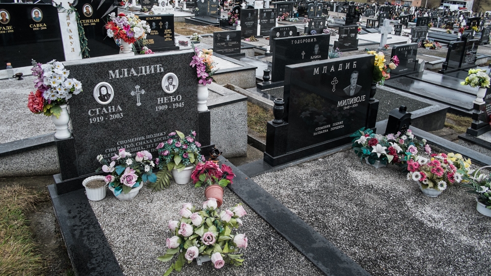 The Orthodox cemetery Niglevick, where the mother and brother of Ratko Mladic were buried, is located just outside of the city of Sarajevo [Arianna Pagani/Al Jazeera]