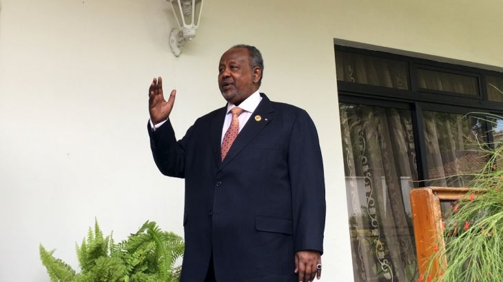 Djibouti''s President Guelleh arrives for a Reuters interview at his home in Ethiopia''s capital Addis Ababa