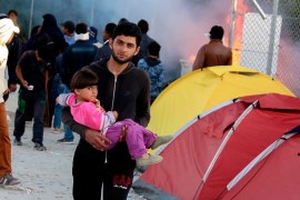 Riots at Moria migrant detention center on the northeastern Greek island of Lesbos