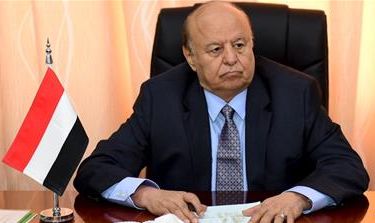 Yemen''s President Abd-Rabbu Mansour Hadi sits during a meeting with government officials in the country''s southern port city of Aden