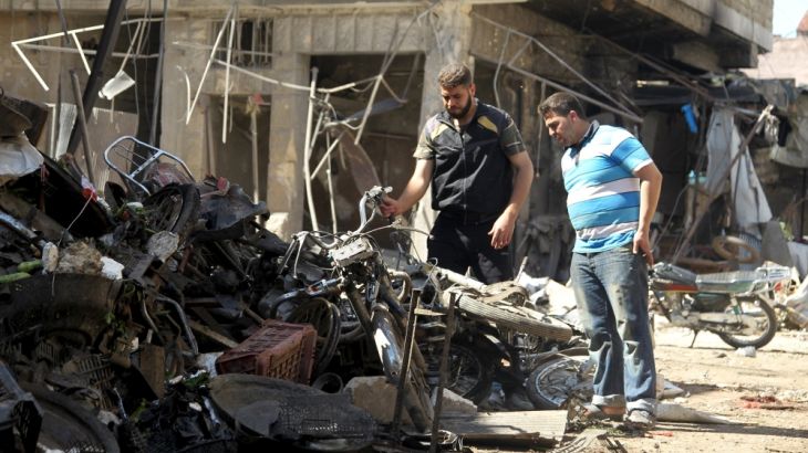 Syria idlib market air strikes