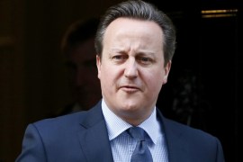 Britain''s Prime Minister David Cameron leaves 10 Downing Street to travel to the Houses of Parliament in central London