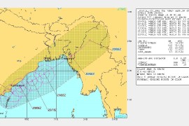 Cyclone Roanu forecast track [JTWC]