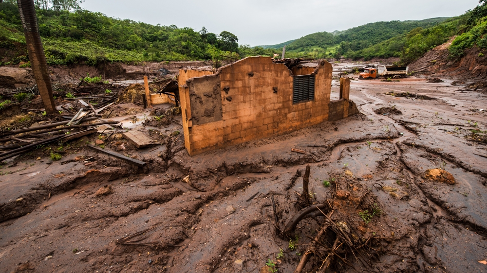 The mud wave caused complete destruction in the first villages before it hit the Rio Doce [Fabio Nascimento/Al Jazeera]