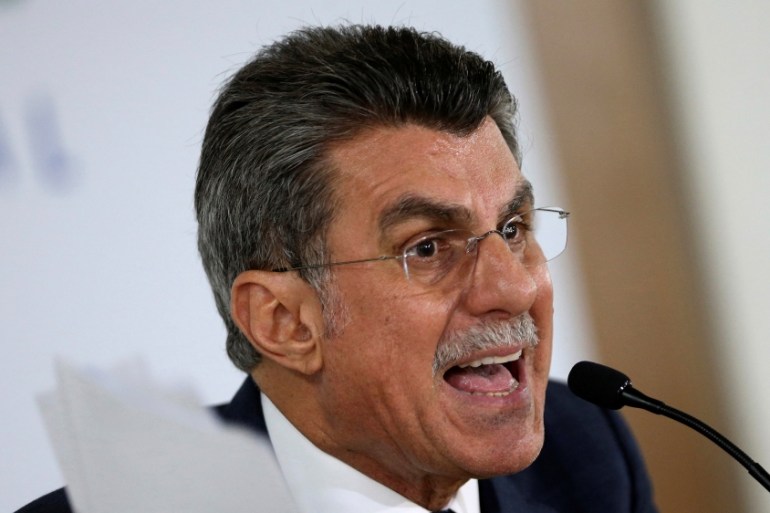 Brazil''s Planning Minister Romero Juca attends a news conference in Brasilia