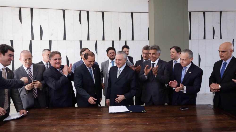 Temer has come under fire for selecting a cabinet formed entirely of white men [Reuters]