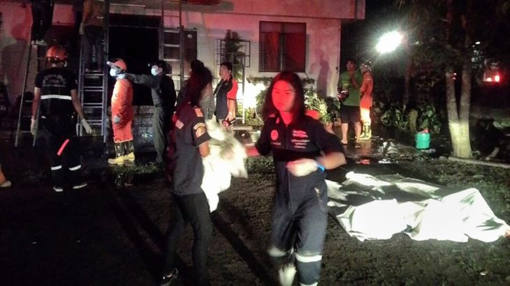 At least 17 students die in a fire accident at primary school dormitory in northern Thailand