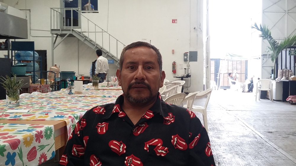 Eduardo Ramos is a Salvadoran businessman who arrived in Guadalajara after leaving home by bus [Duncan Tucker/Al Jazeera]