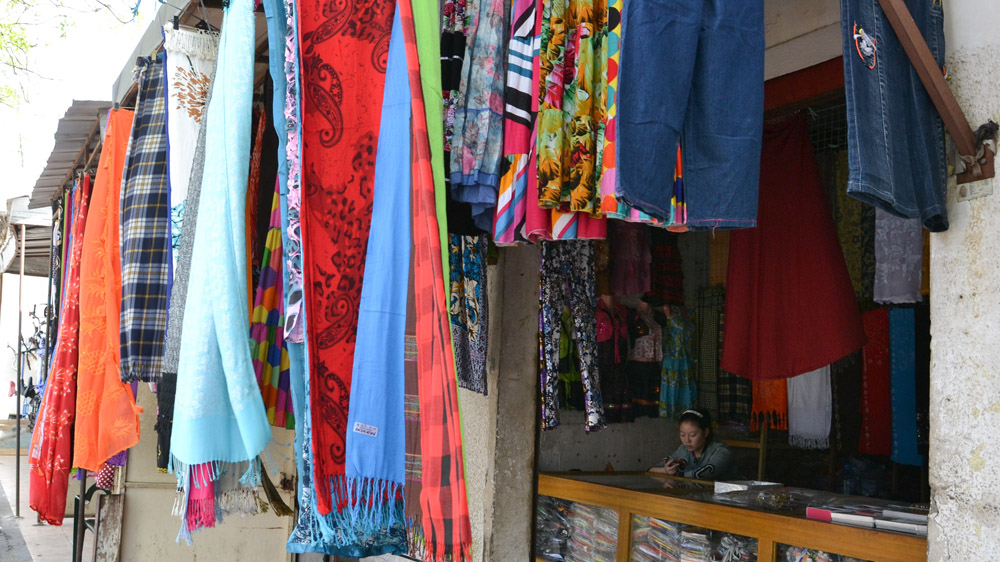 One of the dozens of Chinese-owned shops selling Chinese-made goods in Petersen, Dakar [Kait Bolongaro/Al Jazeera]