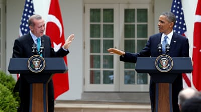 Turkish President Recep Tayyip Erdogan, left, and the US President Barack Obama [Reuters]