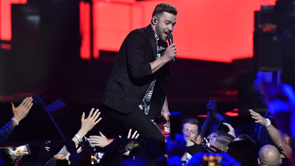  The contest's internationalisation was highlighted by the performance of Justin Timberlake [AP]
