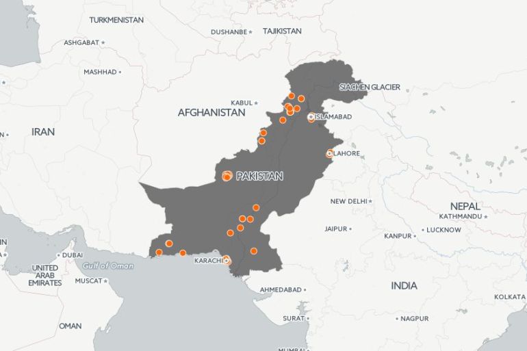 Pakistan Journalist Deaths Map