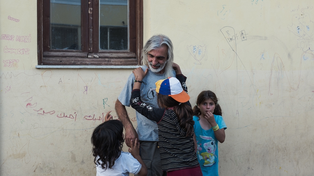 Antonis Vorrias has gained a reputation in Chios as a strong supporter of refugees [Nick Paleologos/SOOC/Al Jazeera] 