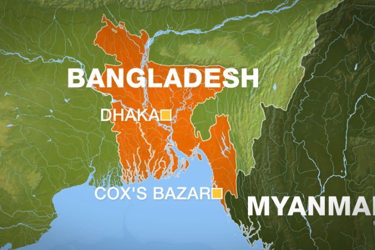 Myanmar Bangladesh Cox''s bazar map