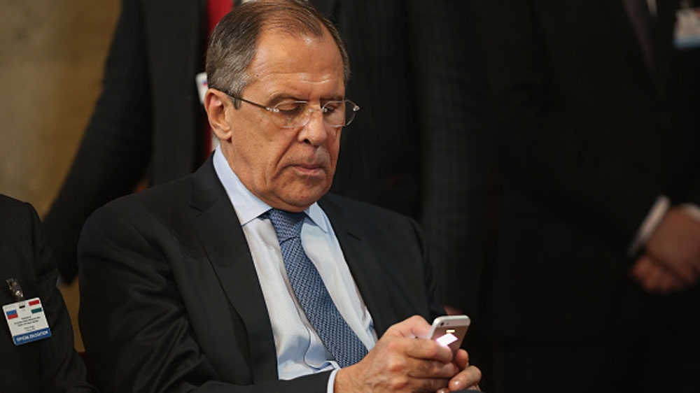 A parody account of Sergey Lavrov, the Russian foreign minister, was also briefly suspended on Tuesday [Getty Images]