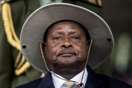 Uganda''s President Museveni attends his swearing-in ceremony at the Independance grounds in Uganda''s capital Kampala
