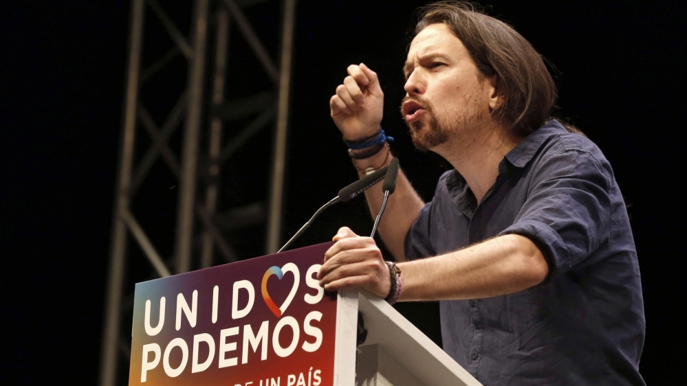 The left-wing Unidos Podemos alliance is led by Pablo Iglesias [EPA]