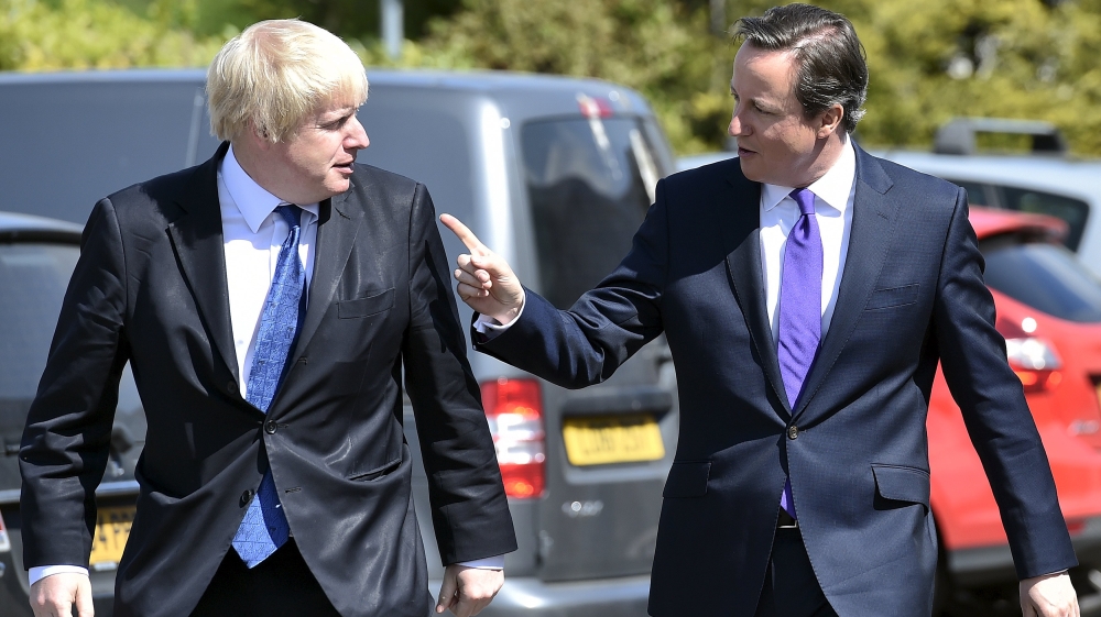 Cameron leads the 'Remain' campaign while Johnson personifies 'Leave' [Reuters/Toby Melville]