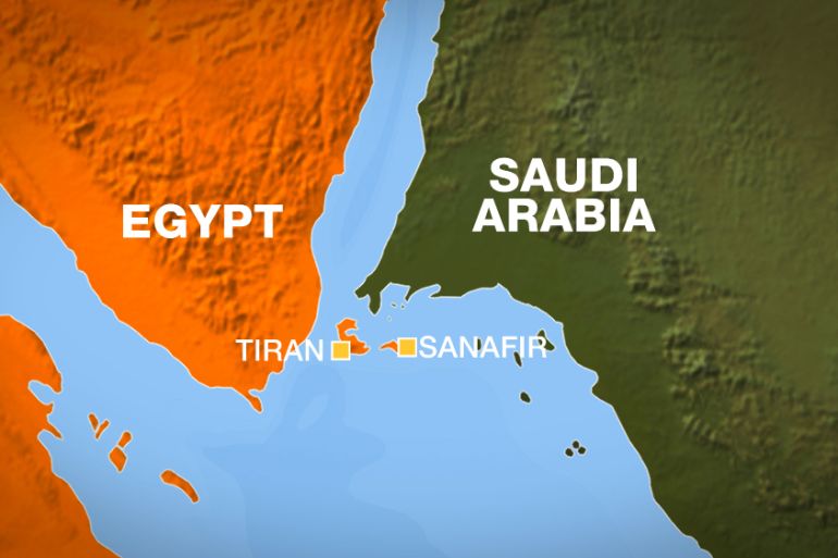 Saudi Egypt map islands