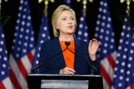 U.S. Democratic presidential candidate Clinton speaks on national security in San Diego, California