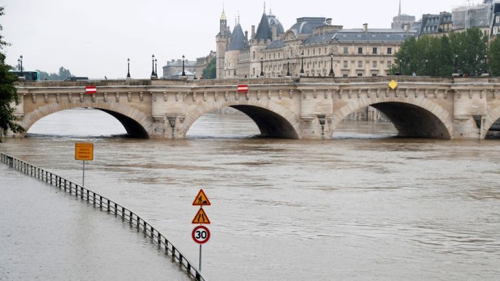 The River Seine overflows in Paris