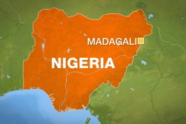 Map of Nigeria showing Madagali town