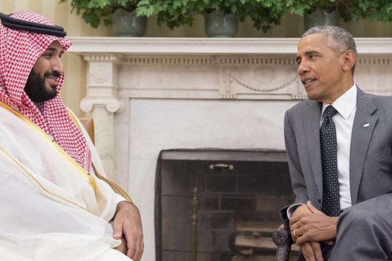 US President Barack Obama and Saudi Deputy Crown Prince Mohammed bin Salman